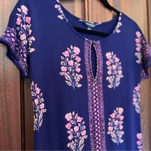 Lucky Brand Blue Floral Shirt Dress in XS